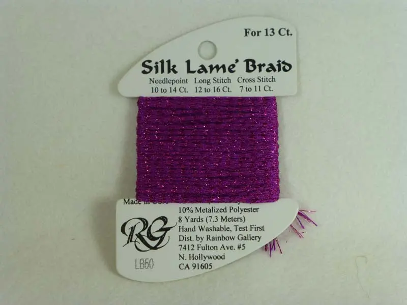 Silk Lame Braid Lb50 Fuchsia 1