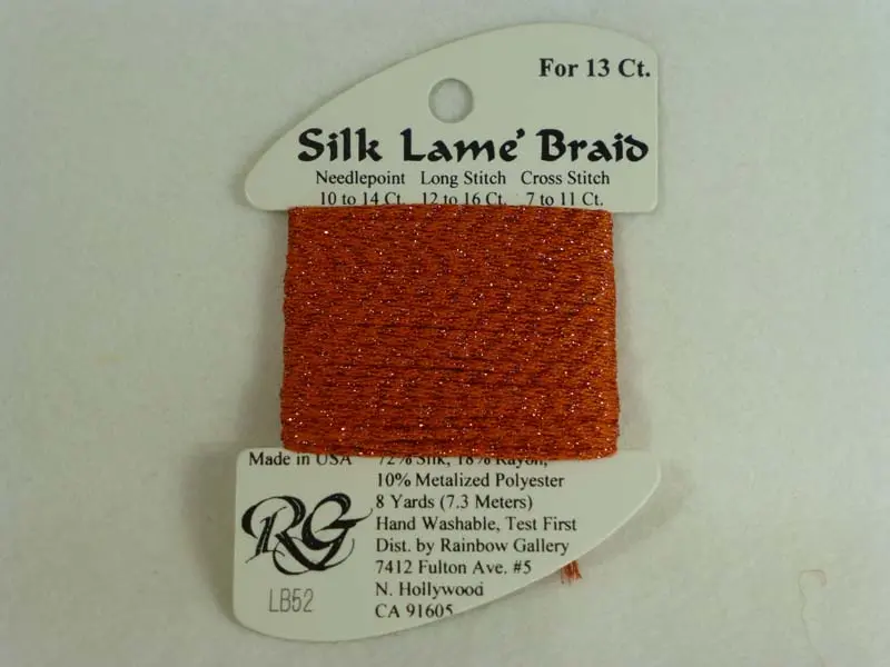 Silk Lame Braid Lb52 Pumpkin 1