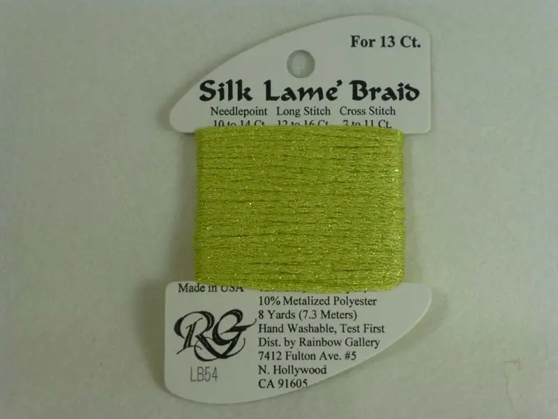 Silk Lame Braid Lb54 Lite Avocado 1