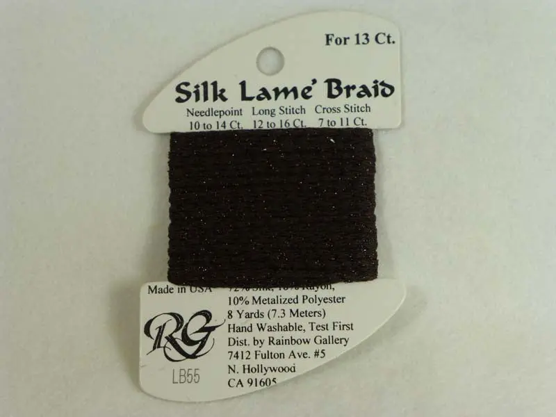 Silk Lame Braid Lb55 Dark Chocolate 1