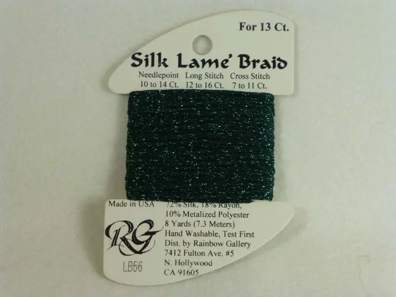 Silk Lame Braid Lb56 Forest Green 1