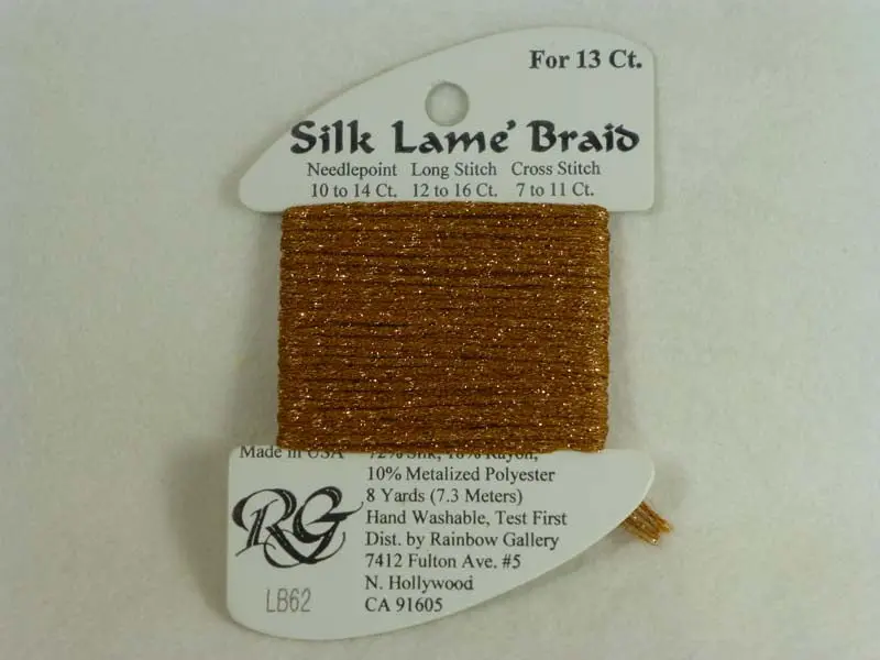 Silk Lame Braid Lb62 Dark Sand Gold 1