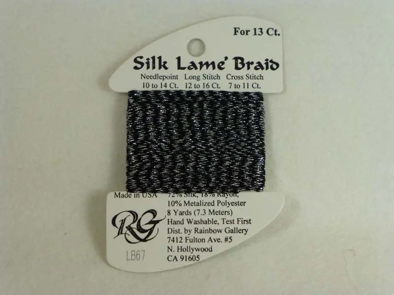 Silk Lame Braid Lb67 Antique Silver 1