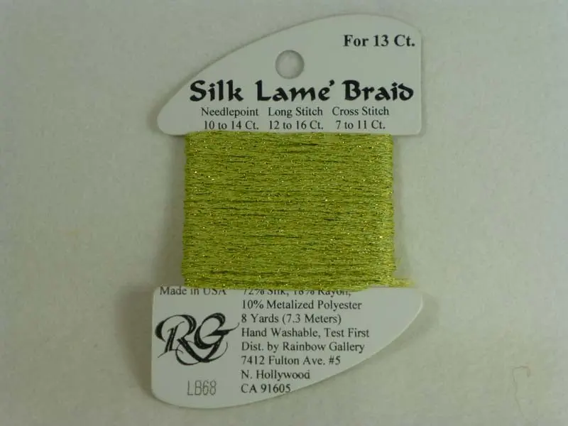 Silk Lame Braid Lb68 Pale Avocado 1