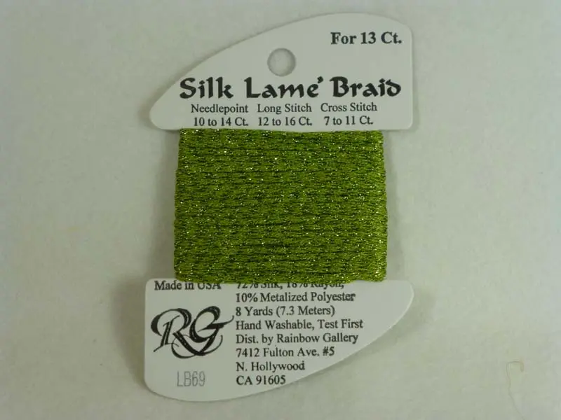 Silk Lame Braid Lb69 Medium Avocado 1