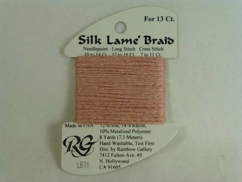 Silk Lame Braid Lb71 Peach 1