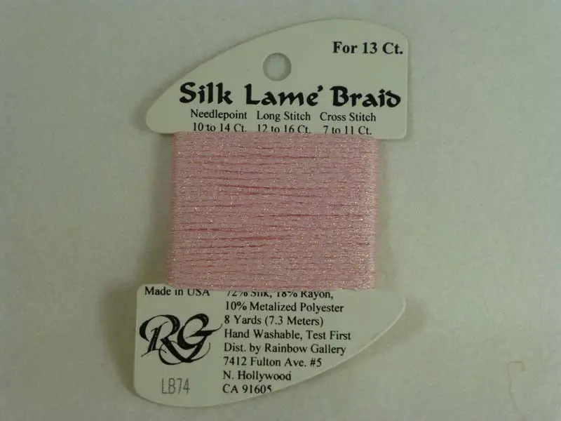 Silk Lame Braid Lb74 Pale Pink 1