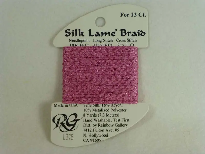 Silk Lame Braid Lb75 Wild Rose 1