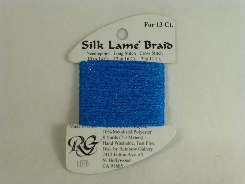 Silk Lame Braid Lb76 Peacock Blue 1