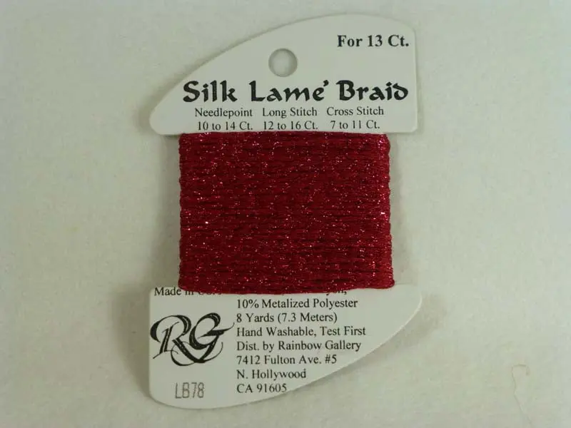 Silk Lame Braid Lb78 Cherry 1