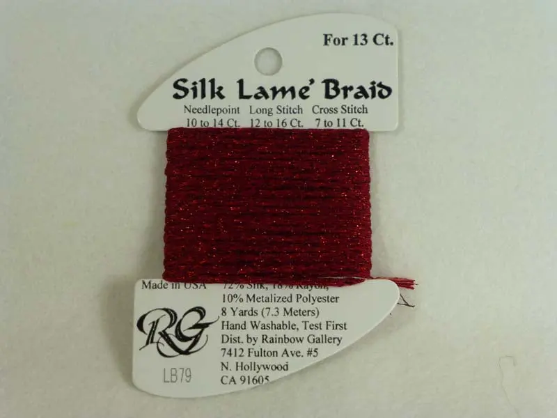 Silk Lame Braid Lb79 Dark Cherry 1