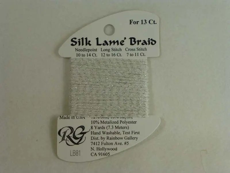 Silk Lame Braid Lb81 Platinum 1