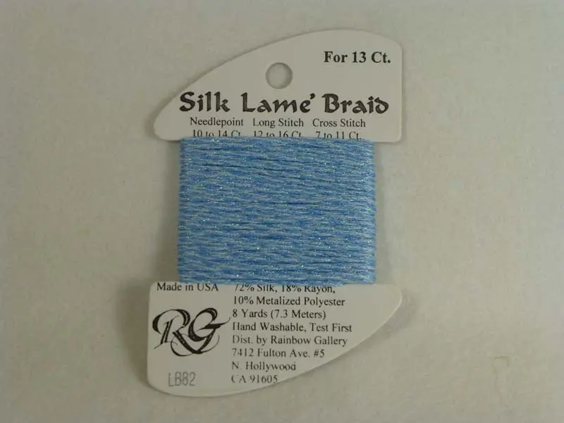 Silk Lame Braid Lb82 Lite China Blue 1