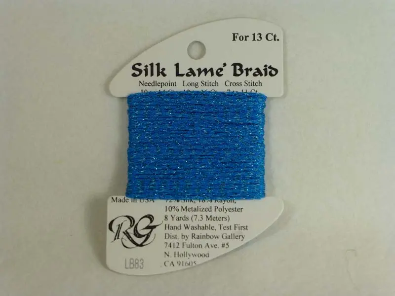 Silk Lame Braid Lb83 Blue Turquoise 1