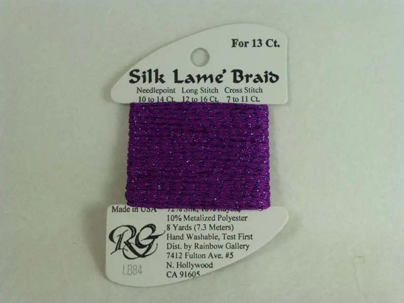 Silk Lame Braid Lb84 Dark Orchid 1
