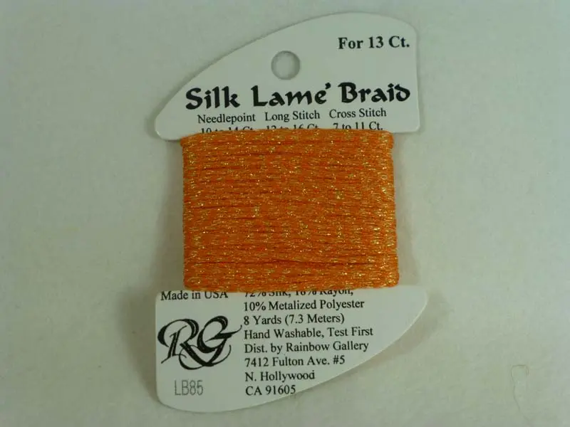 Silk Lame Braid Lb85 Tangerine 1