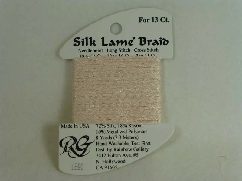 Silk Lame Braid Lb90 Barely Pink 1