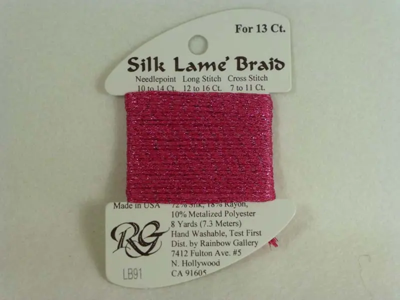 Silk Lame Braid Lb91 Dark Raspberry 1
