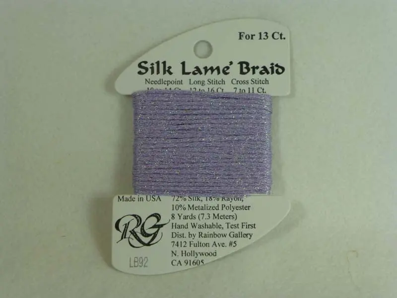 Silk Lame Braid Lb92 Lite Lilac 1