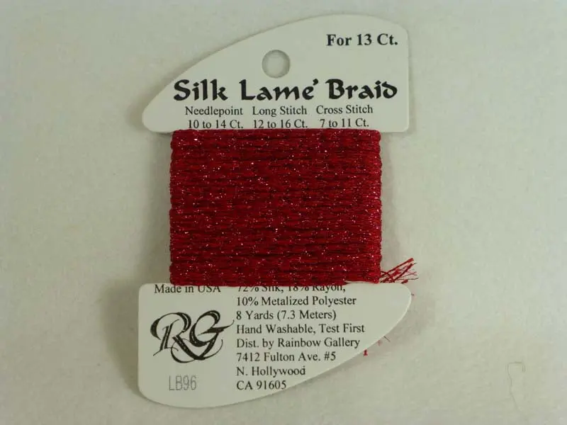 Silk Lame Braid Lb96 Cranberry 1