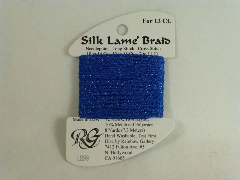 Silk Lame Braid Lb99 Classic Blue 1
