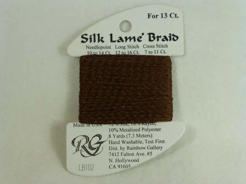 Silk Lame Braid Lb102 Warm Brown 1