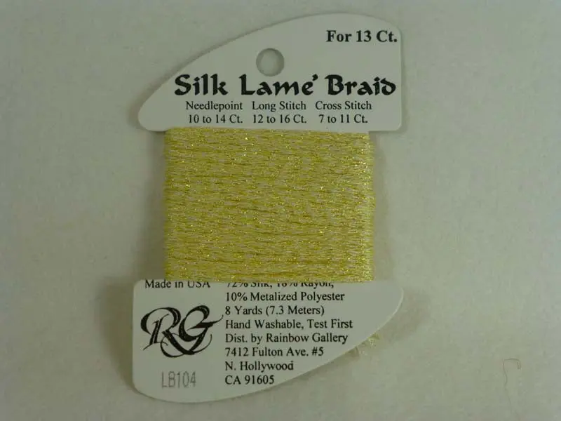 Silk Lame Braid Lb104 Soft Yellow 1