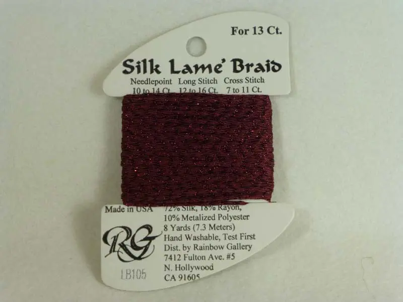 Silk Lame Braid Lb105 Wine 1