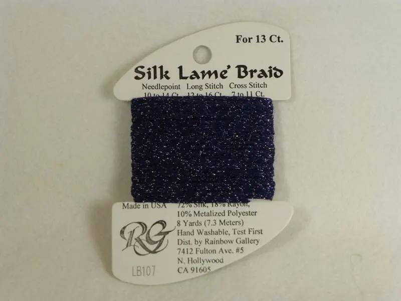 Silk Lame Braid Lb107 Deep Cobalt 1