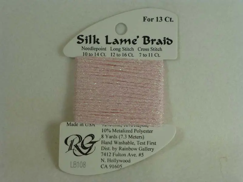 Silk Lame Braid Lb108 Soft Pink 1