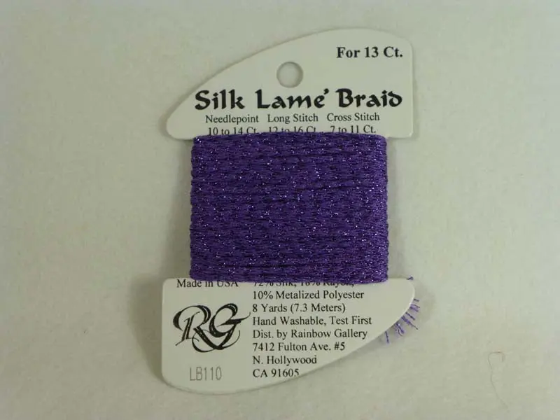 Silk Lame Braid Lb110 Dark Violet 1