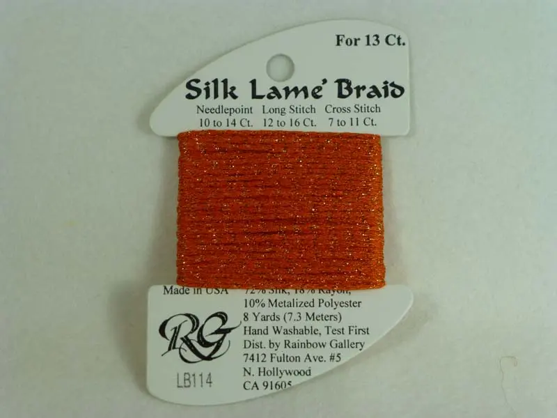 Silk Lame Braid Lb114 Lite Pumpkin 1