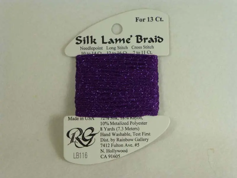 Silk Lame Braid Lb116 Medium Violet 1