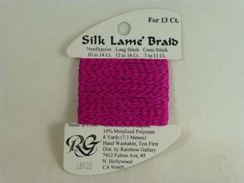 Silk Lame Braid Lb123 Dark Hot Pink 1