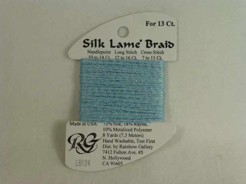 Silk Lame Braid Lb124 Blue Glow 1