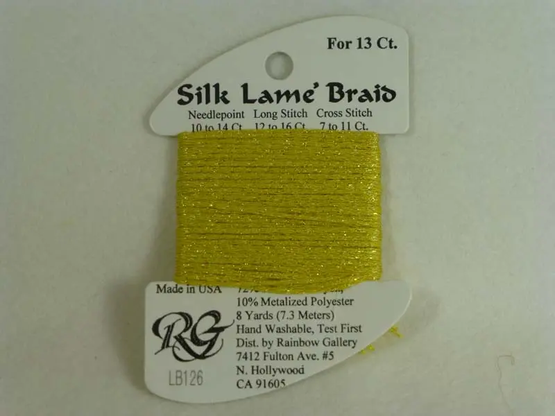 Silk Lame Braid Lb126 Canary Yellow 1