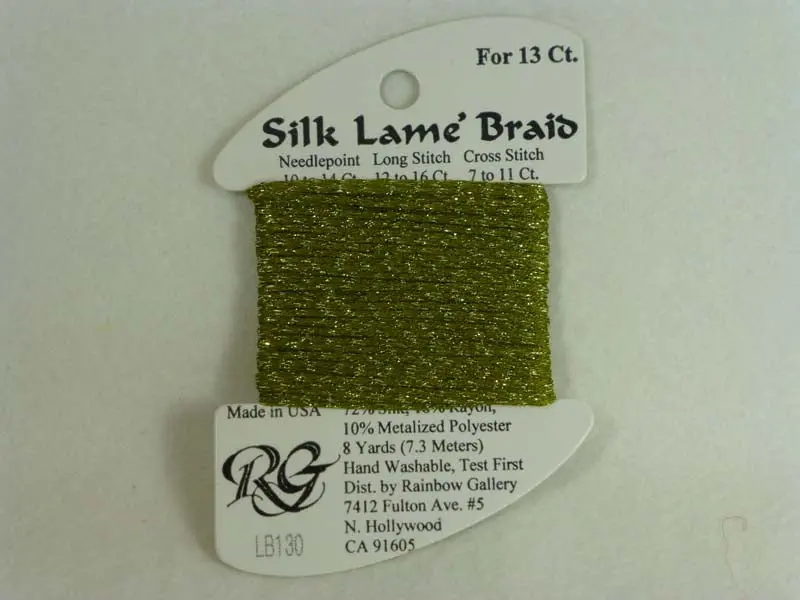 Silk Lame Braid Lb130 Moss 1