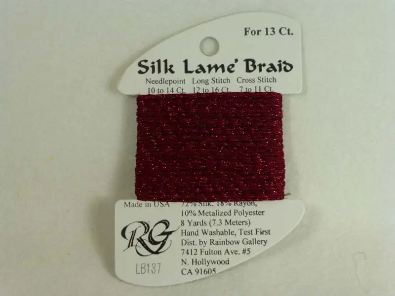 Silk Lame Braid Lb137 Scarlet 1