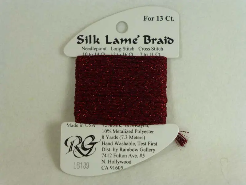 Silk Lame Braid Lb139 Cardinal 1