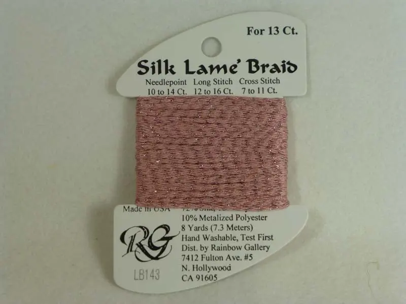 Silk Lame Braid Lb143 Cameo Pink 1