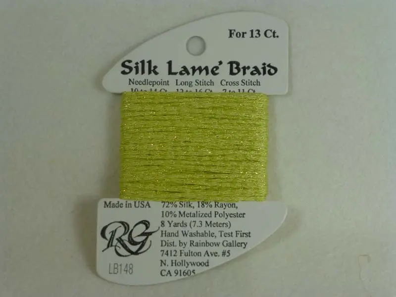 Silk Lame Braid Lb148 Lemon Lite 1