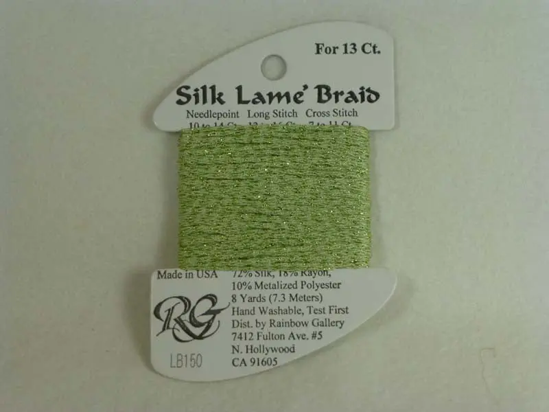 Silk Lame Braid Lb150 Daiquri Green 1