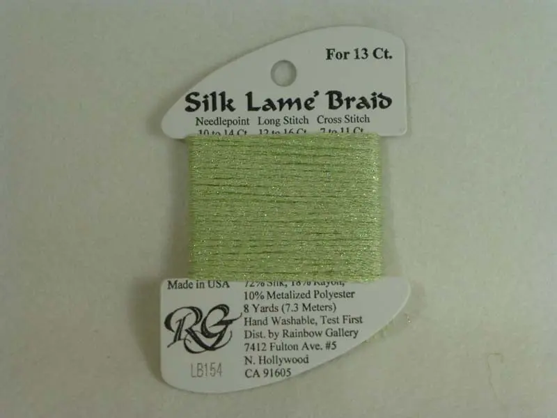 Silk Lame Braid Lb154 Misty Green 1