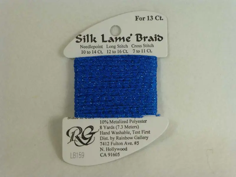 Silk Lame Braid Lb159 Imperial Blue 1