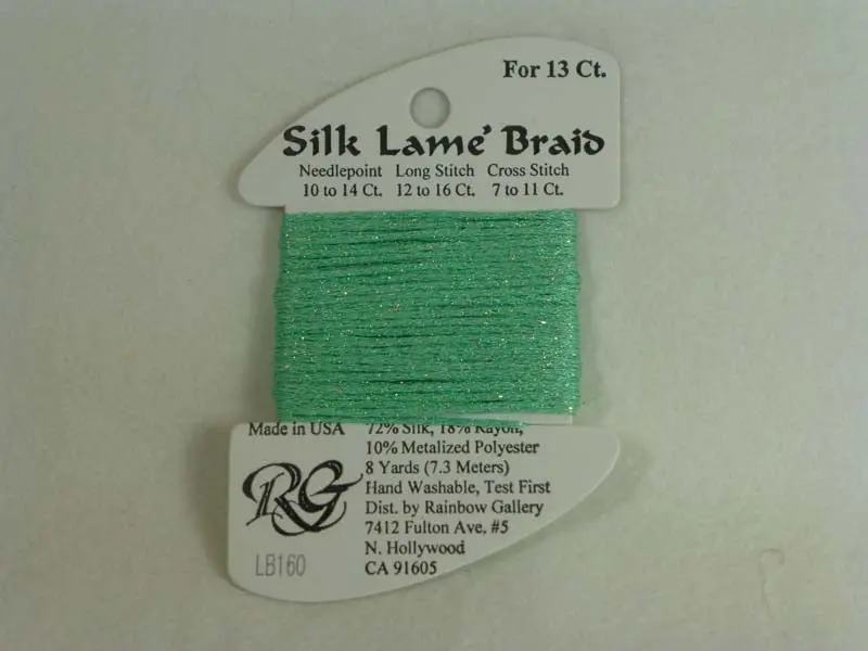 Silk Lame Braid Lb160 Dark Mint 1