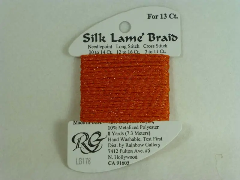Silk Lame Braid Lb178 Persimmon 1