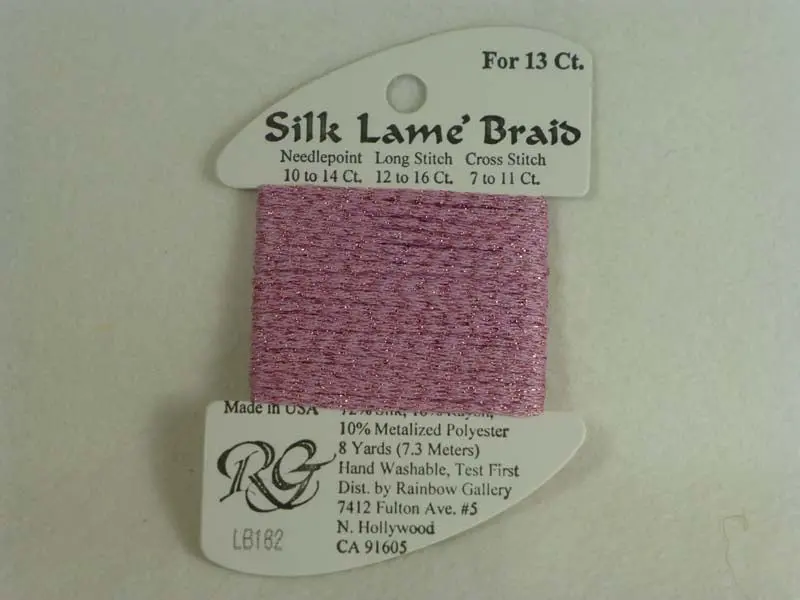 Silk Lame Braid Lb182 Chareau Rose 1