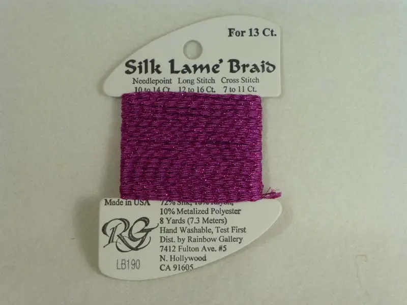 Silk Lame Braid Lb190 Purple Orchid 1