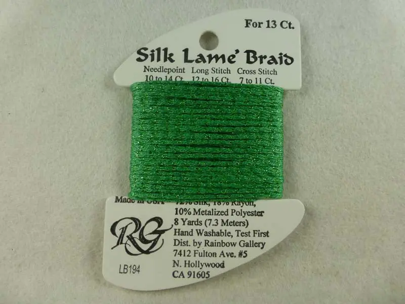 Silk Lame Braid Lb194 Greenbriar 1