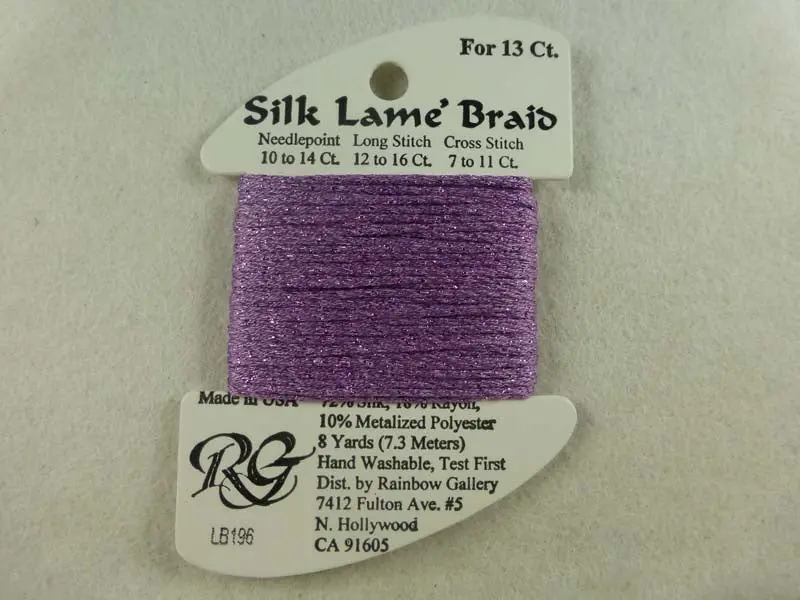 Silk Lame Braid Lb196 Orchid Mist 1